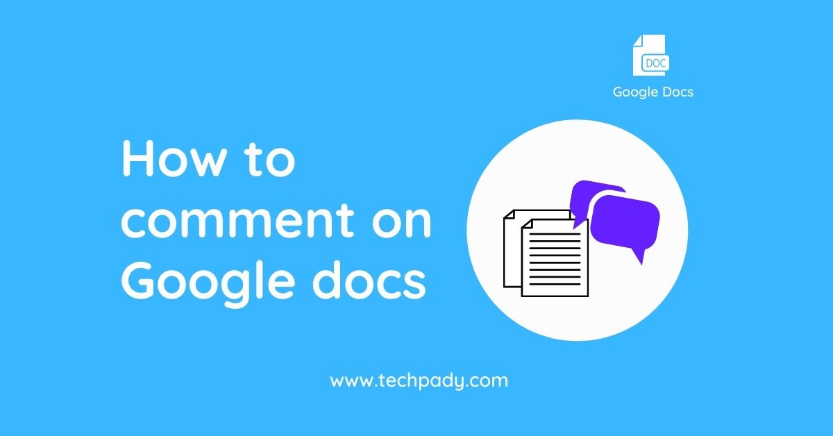 how to comment in Google docs
