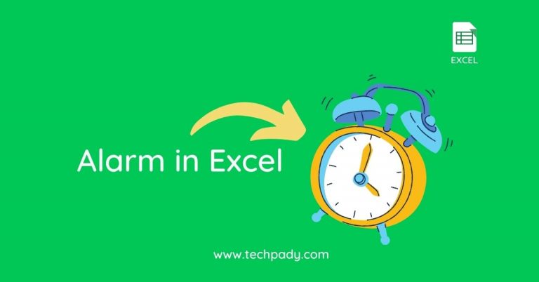 How to set an alarm in Excel